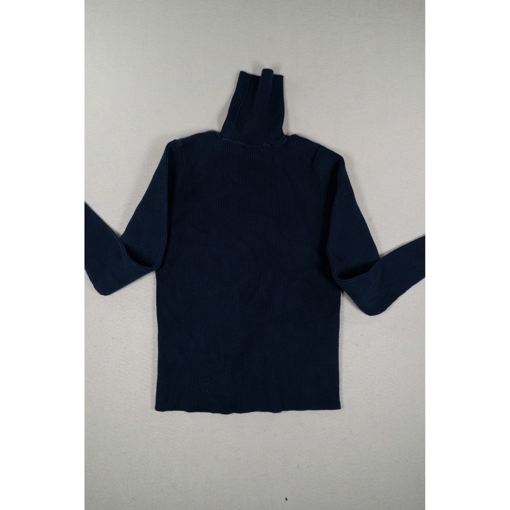 Vintage  Lauren Ralph Lauren Women's S Navy Turtleneck Knit Sweater - Picture 10 of 10